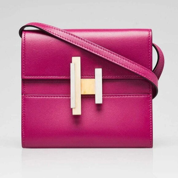 Hermes Handbags - Hermes Rose Poupre Villandry Calfskin Leather Cinhetic To Go Wallet